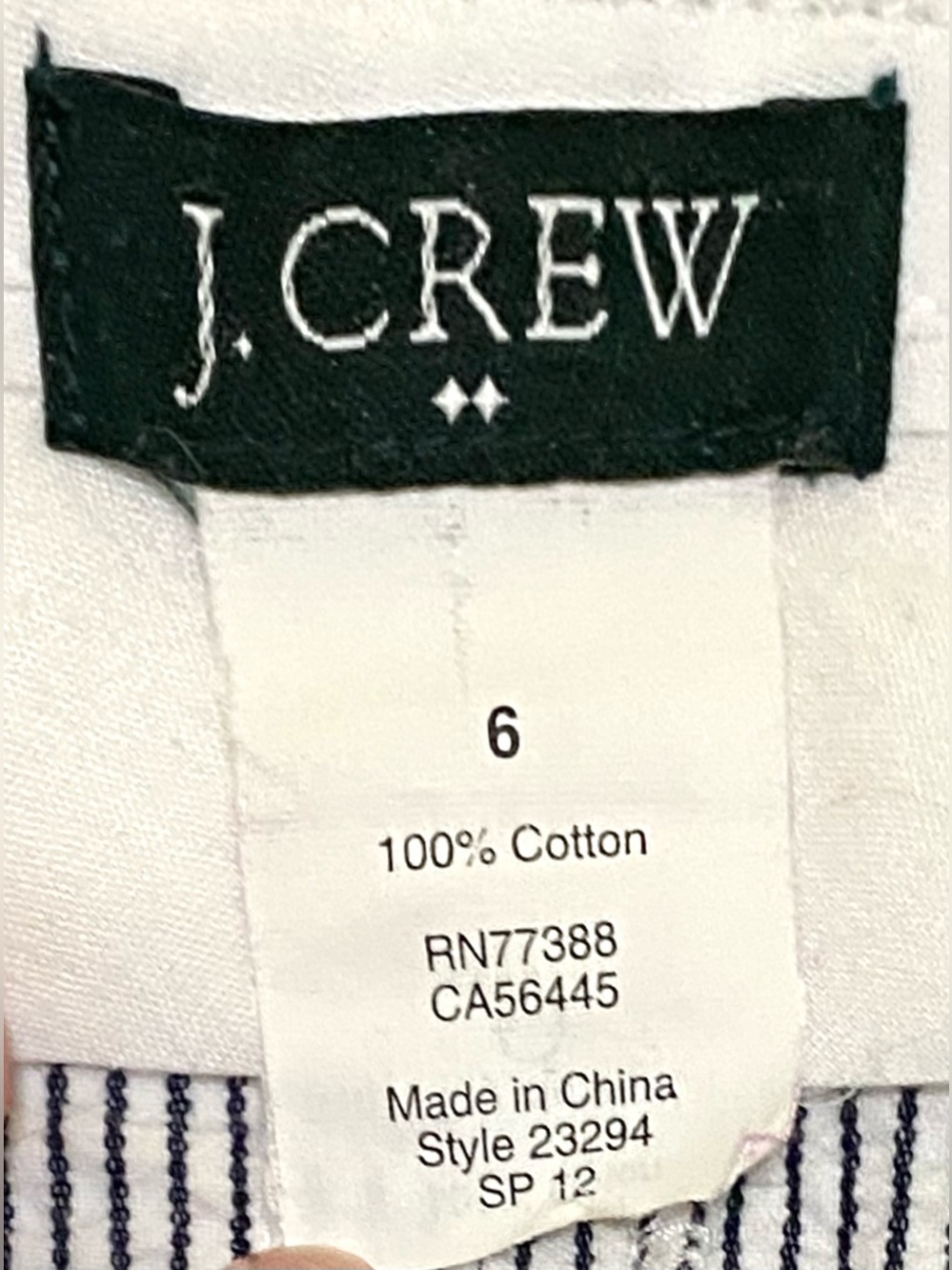 J Crew Womens 6 Navy Blue White Stripe Skirt Boho Y2K Summer Fisherman Preppy - Picture 11 of 13
